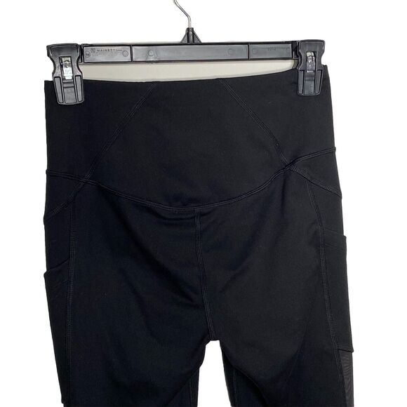 The North Face High Waisted Leggings Black Sz S Flashdry Ankle Mesh Logo - Picture 3 of 8